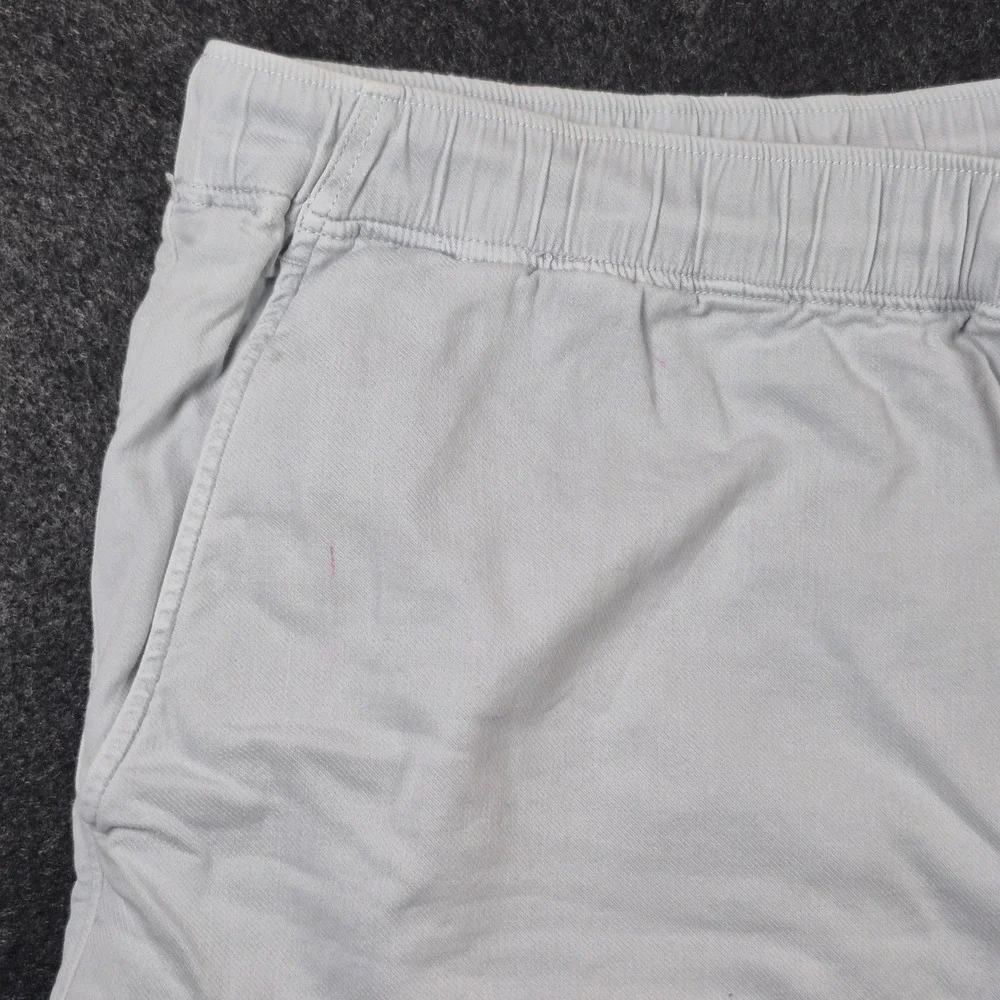 Faherty Mens XXL Light Gray Organic Cotton Linen Blend Drawstring Casual Shorts